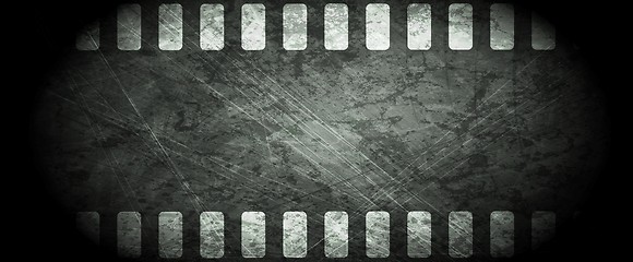 Image showing Dark grunge filmstrip abstract background