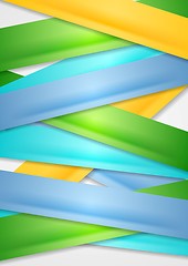 Image showing Colorful stripes abstract vector background