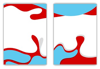 Image showing Wavy shapes vector flyer design