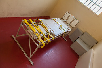 Image showing Bed for restraining psychiatric patiens