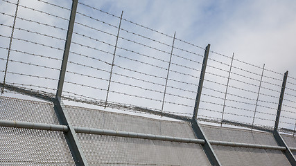 Image showing Fence around restricted area