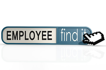 Image showing Employee word on the blue find it banner