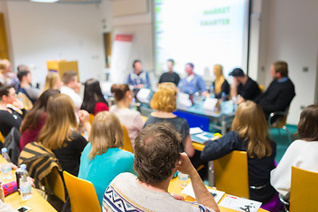 Image showing Workshop at university lecture hall.