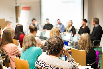 Image showing Workshop at university lecture hall.