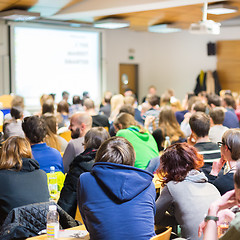 Image showing Workshop at university lecture hall.