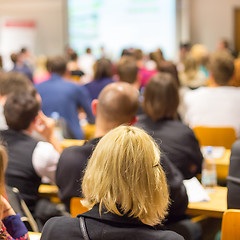 Image showing Workshop at university lecture hall.