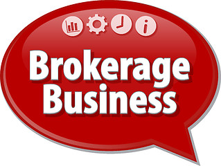 Image showing Brokerage Business  Business term speech bubble illustration