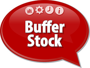 Image showing Buffer Stock  Business term speech bubble illustration