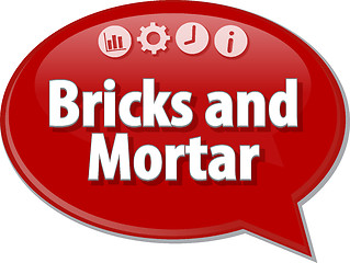 Image showing Bricks and Mortar Business term speech bubble illustration