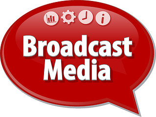 Image showing Broadcast Media  Business term speech bubble illustration