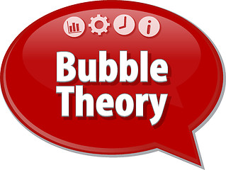 Image showing Bubble Theory  Business term speech bubble illustration