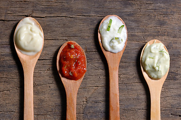 Image showing different types of sauces
