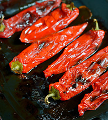 Image showing roasted red peppers