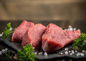 Image showing Beef steak slice