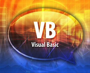 Image showing VB acronym definition speech bubble illustration