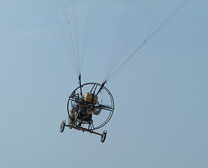 Image showing Paramotor flying