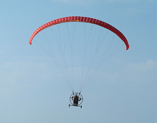 Image showing Paramotor flying