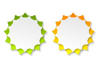 Image showing Abstract star shape bright stickers