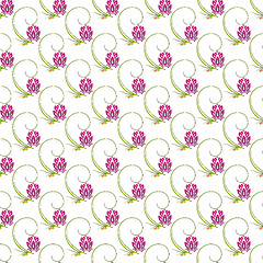 Image showing Abstract floral nature seamless pattern design