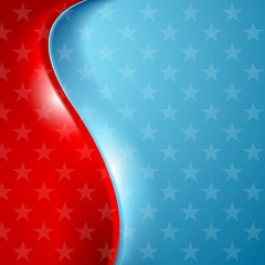 Image showing Abstract wavy usa stars background
