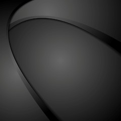 Image showing Abstract dark wavy corporate background