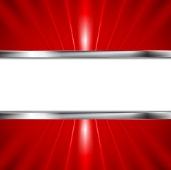 Image showing Glow red beams and metallic banner