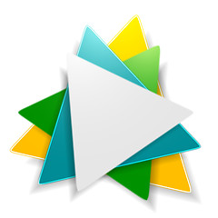 Image showing Abstract bright triangle logo design