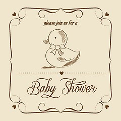 Image showing baby shower card with retro toy