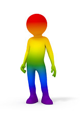 Image showing man rainbow colors