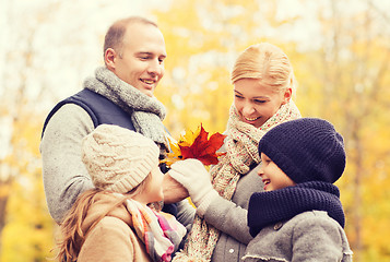 Image showing happy family in autumn park