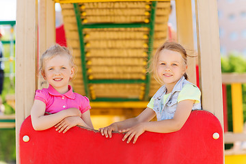 Image showing happy kids on children playground