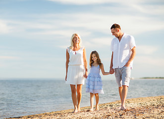 Image showing happy family at the seaside