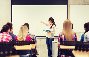 Image showing group of smiling students in classroom