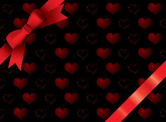 Image showing ribbon black heart