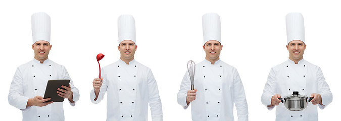 Image showing happy male chef cook set