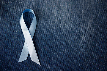 Image showing blue prostate cancer awareness ribbon