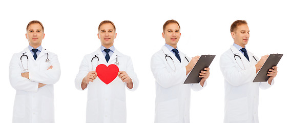 Image showing doctors with red heart and clipboard