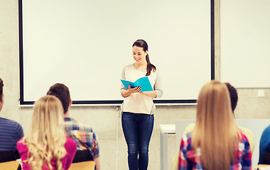 Image showing group of smiling students in classroom