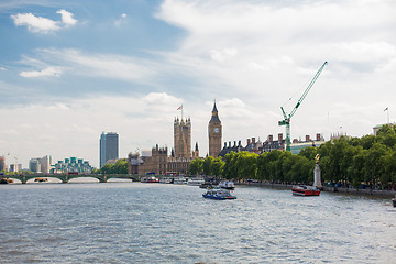 Image showing Houses of Parliament and Westminster bridge