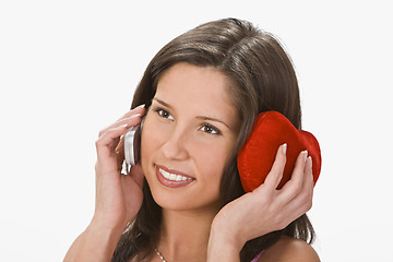 Image showing Talking to my sweetheart