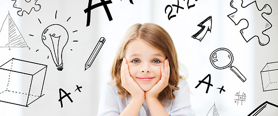 Image showing student girl studying at school