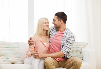 Image showing smiling happy couple at home