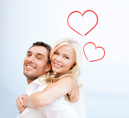 Image showing couple having fun on the beach