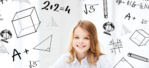 Image showing student girl studying at school