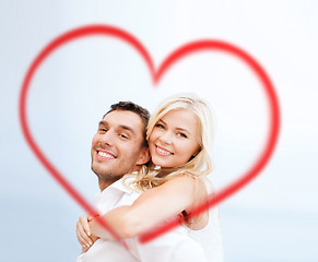 Image showing couple having fun on the beach