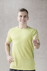 Image showing smiling man in gym