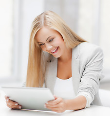 Image showing student with books and tablet pc