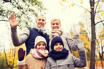 Image showing happy family in autumn park