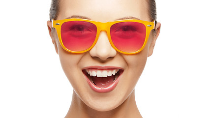 Image showing happy teenage girl in shades