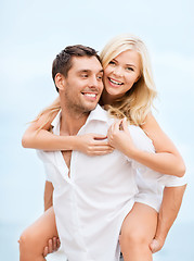 Image showing couple having fun on the beach